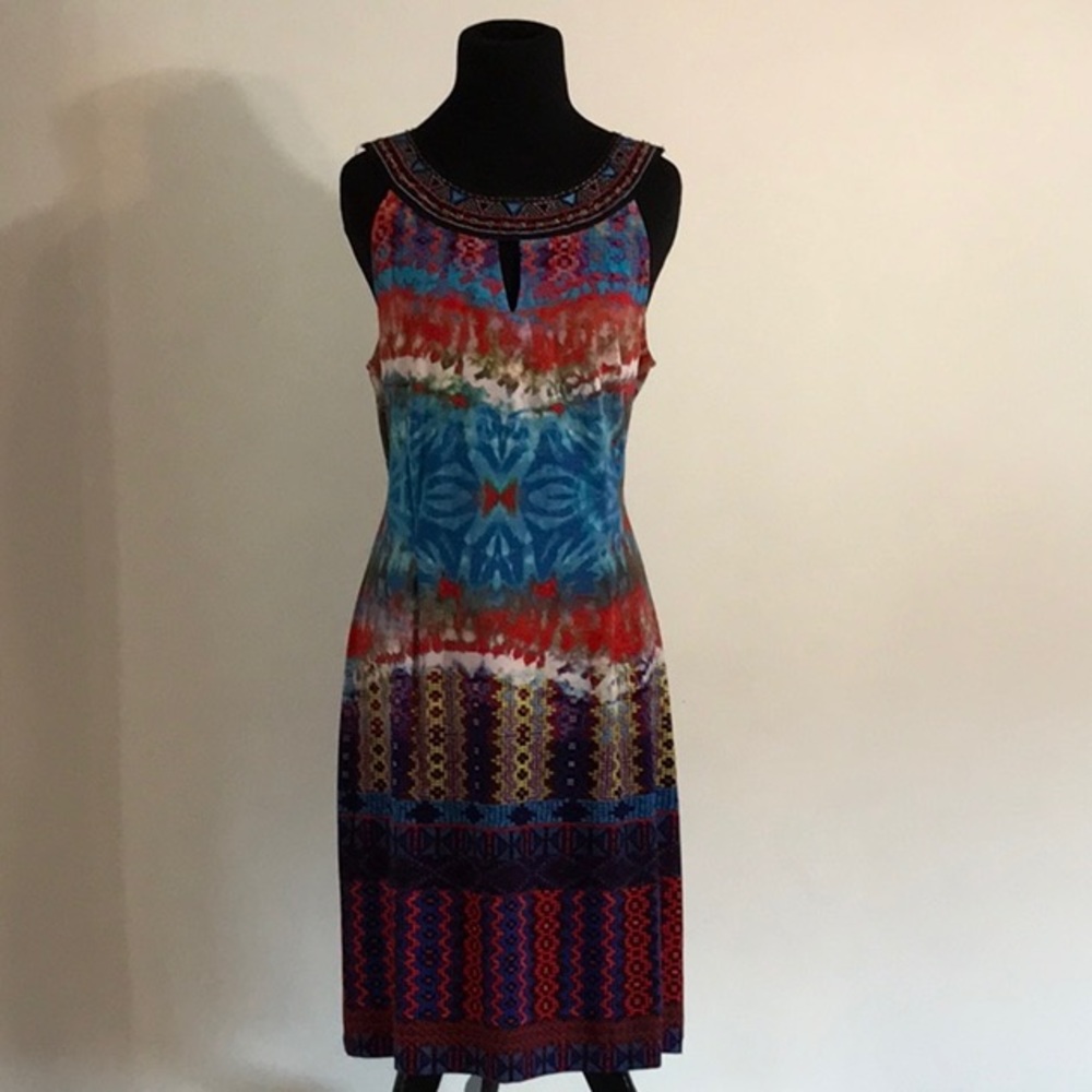 Studio 1 sleeveless patterned dress